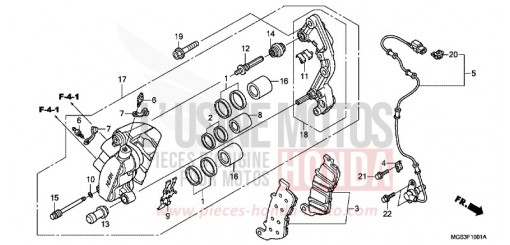 FRONT BRAKE CALIPER (NC700XA/XD) NC700XDD de 2013